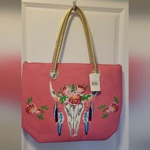 Ngil Western Large Tote Bage Coral Pink